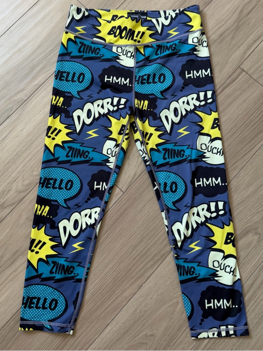 CVG Constantly Varied Gear Comic-Print Poo Art Athletic wear Leggings Medium